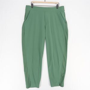 Athleta Brooklyn Ankle Pants Womens 16 Green Lightweight Stretch